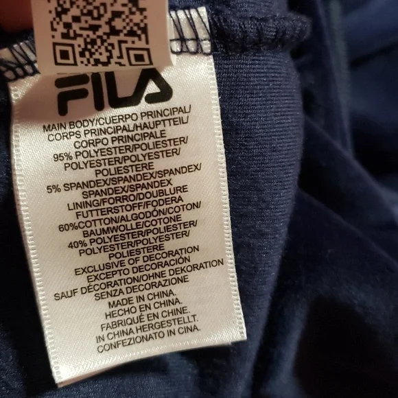 90's Style Fila Navy Blue Velour Velvet Zip-Up Hoodie Logo Down Arms Large - Picture 9 of 11